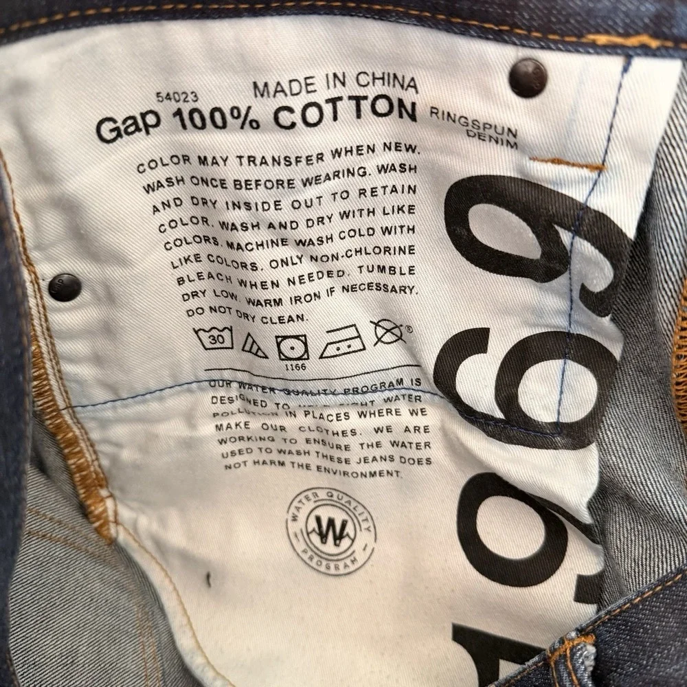 Gap 1969 men's Denim relaxed fit dark blue Wash SZ-33X32 fits 34X31‎ 100% Cotton